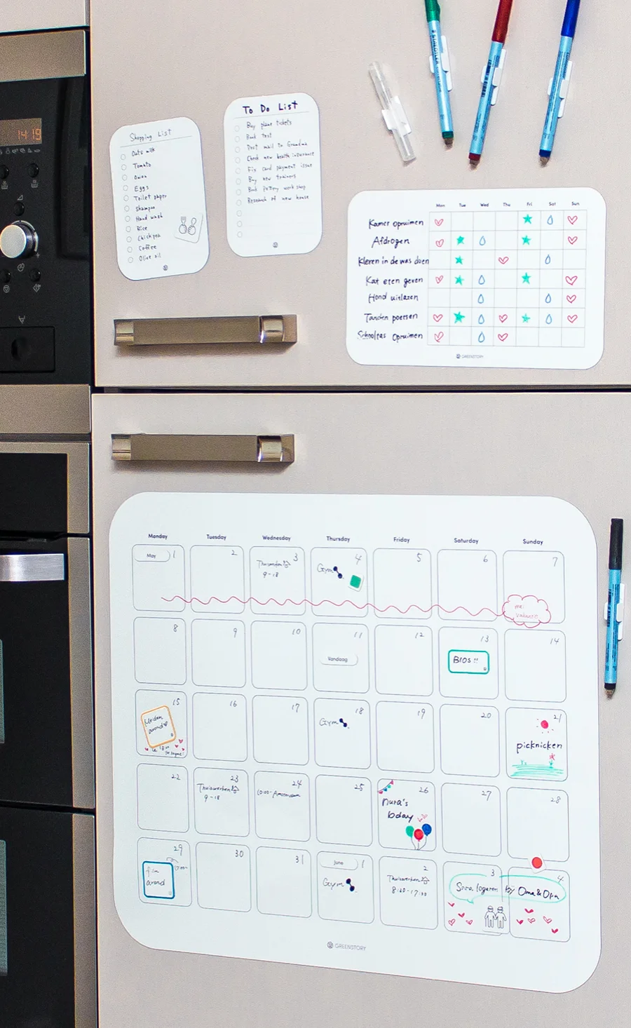 Whiteboard Kalender Voor Aan De Muur,Jan 2026-Jun 2027 Planner Voor