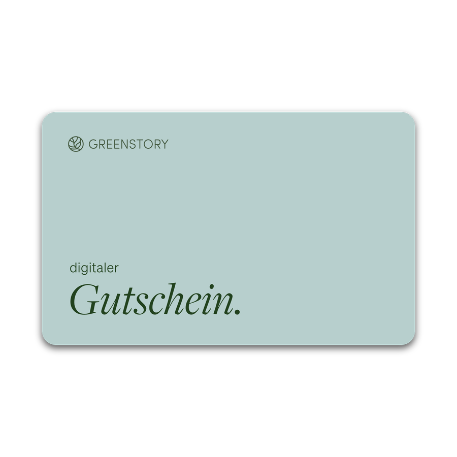 GreenStory digitaler Geschenkgutschein blau