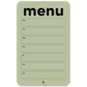 GreenStory Mini Menu Planner 19x12 cm, green
