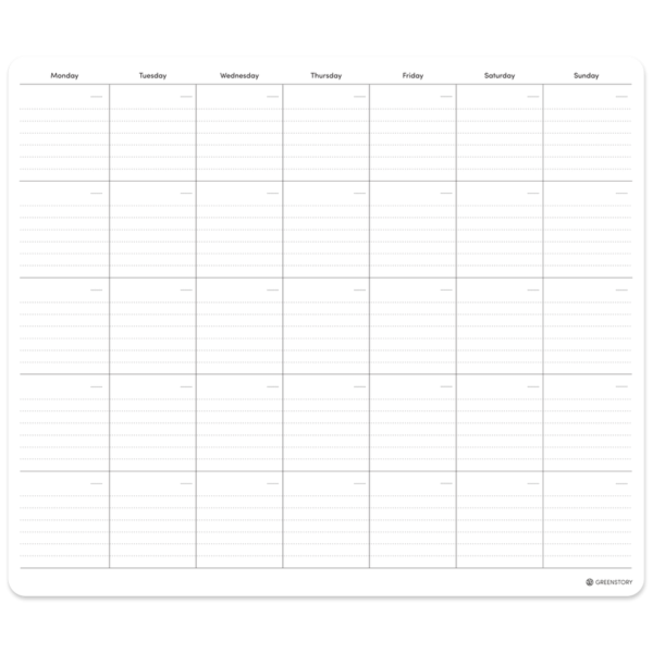 Lined monthly planner