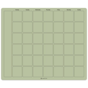 sticky maandplanner - groen, XL