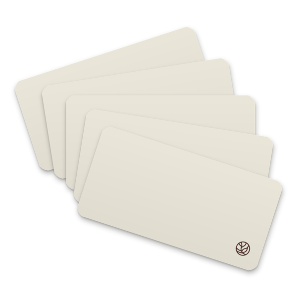 sticky tabs rechthoek - beige 5 stuks