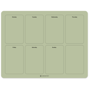 Agenda hebdomadaire sticky - vert, M